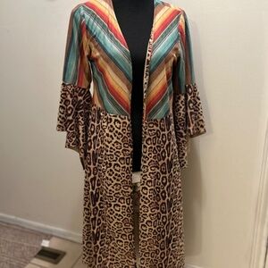 Cavender’s Fashion Express duster kimono western M like suede